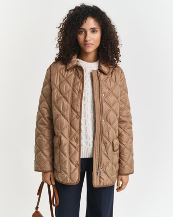 GANT Damen Steppjacke mit Cordbesatz (L)