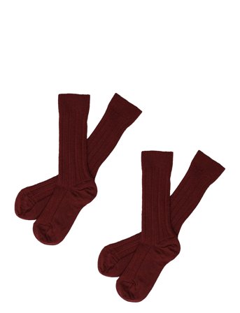 FUB 2-Pack Knee Stockings - Burgundy - 22/24