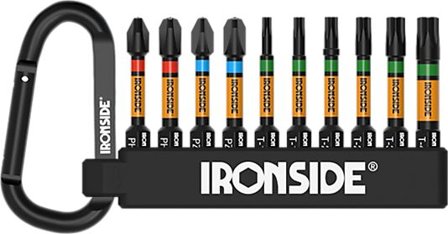 IRONSIDE Kraftbitssett belteklips 10 deler