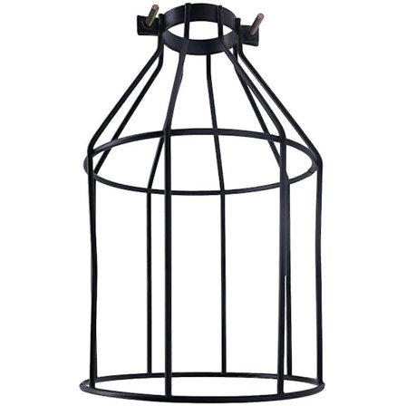 Vintage lampskärm, metallglödlampsbur, industriell retro fågelbur lampskärm öppen stil svart hängande trådljus för hängande lampor vägglampa