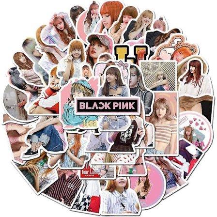 Kpop Black Pink -tarrat kannettavalle tietokoneelle (50 kpl), lahja lapsille, teineille, aikuisille, tytöille ja pojille, vedenpitävät tarrat 