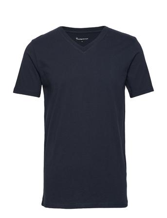 Alder Basic V-Neck Tee - Gots/Vegan T-shirts Short-sleeved Musta Knowledge Cotton Apparel