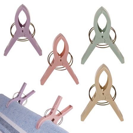 Isot Rantapyyhe Klipsit 4 kpl