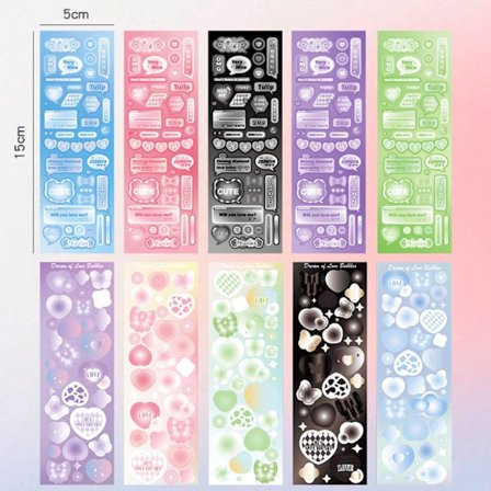 100 stk Sticker Set Pack Laser Cute Stickers C C