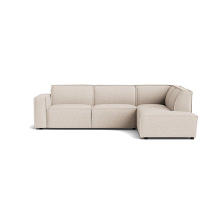 Lyon Ecksofa, rechts in Aragon Beige, zeitloses Design, hochwertige Polsterung, bequeme Eckcouch für Ihr Wohnzimmer, 80cm Tiefe, modern & chic.