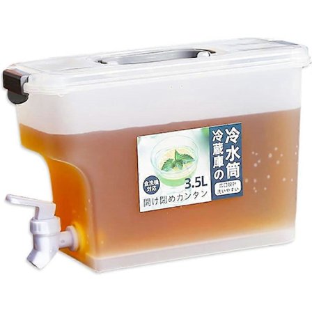 Dryckesdispenser med kran 3,5L Vattendispenser, för kylskåp, Lemonaddispenser Kylskåp Kall Vattenkokare Te Tillverkning Plast Juice Dispenser