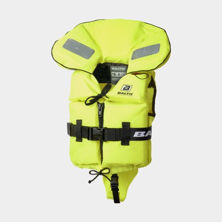 Räddningsväst / flytväst för barn & bebis Baltic Split Front 100N, UV-gul, 15 - 30 kg (barn)
