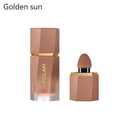 Cujmh Flydende Blush Stick, Gylden Sol Mat Finish Creme Blush for Naturlig Langvarig Kindfarve