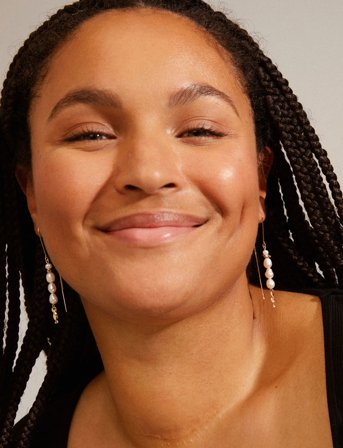 Pilgrim Berthe Pearl Chain Earrings - Gold - ONE SIZE