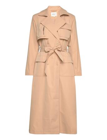 Onlkastanje X-Long Trenchcoat Cc Otw Trench Coat Kåpe Beige ONLY*Betinget Tilbud