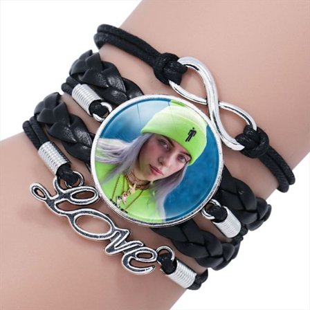 Flerskiktsvävt armband, accessoar för popsångerskan Billie Eilish armband, present till vänner