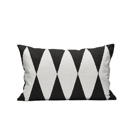 Littlephant Kuddfodral Harlequin 60x40cm Svart/vit Kuddar Svart 40x60 cm