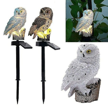 Led Havelyslys Solcelled Natugle Form Vandafvisende Pæl