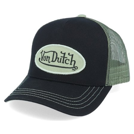 Von Dutch - Nero trucker Cappellino - Oval Patch Black/Army Trucker @ Hatstore