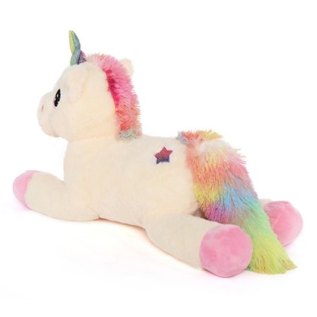 MorisMos Giant Unicorn Gosedjur 32`` Söt mjuk enhörning plyschleksak pink 43"