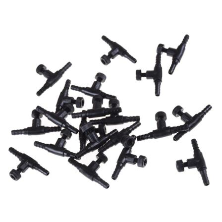 20 kpl 4 mm akvaariokalasäiliö Säädä ilmaletkun tilavuusvirtaa Black