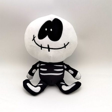 Söta korta plyschleksaker presenter till Night Game-fans 10 tum svart och vit