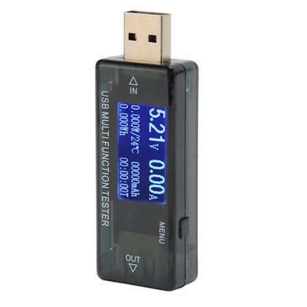 USB-tester spænding og strøm detektion LCD-display høj nøjagtighed USB-effekt måler 0-5.5A 4-30V