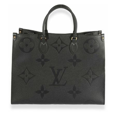 Louis Vuitton Vintage Pre-owned Louis Vuitton Black Monogram Empreinte Onthego Gm Sort, Dame Vintage Tasker, Størrelse: ONE Size