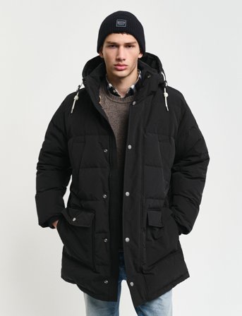 GANT Heavy Down Mid Length Jacket - Black - XXXXL