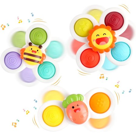 Leksak med sugpropp för bebisar, snurrleksak med sugpropp, leksak för bebisar 0–6 månader med sugpropp