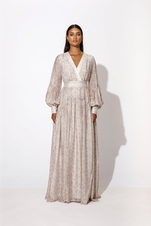 Malina - Franca Bedrucktes Maxikleid aus Seide - S - Multi