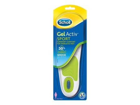 Scholl Gel Active Sport Såle Kvinne, 35,5-40,5, 1 par