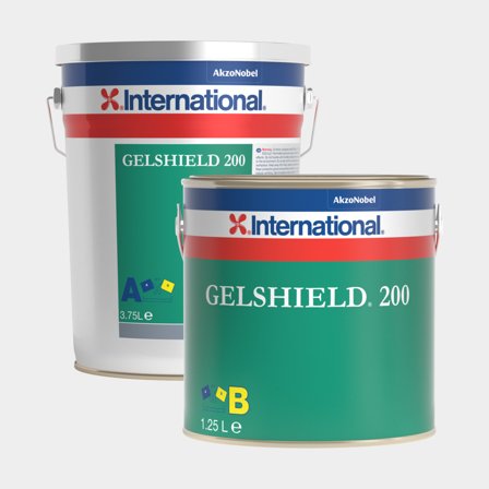 Primer epossidico International Gelshield 200 Professional, 5 litri - grigio - componente A + B