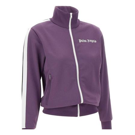 Palm Angels Zip-throughs lila, Dam Hoodies, Dam, Storlek: XS