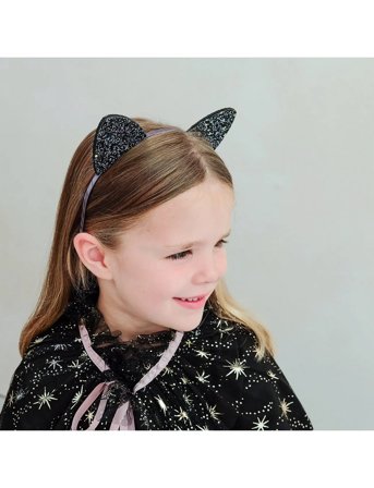 Mimi & Lula Alice Band - Spooky Cat Ears Halloween - Black - ONE SIZE