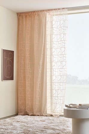 Jotex - Gardin Med Multifunksjonsbånd 1 Lengde Aprikosrosa - BOJAGI - Kjøp Multifunksjonsgardiner hos Jotex