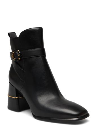Multi Logo Buckle Boot Shoes Boots Ankle Boots Ankle Boot - Heel Sort Tory Burch