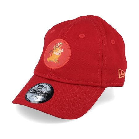 New Era - Red adjustable Czapka Z Daszkiem - Kids Infant Disney Timon & Pumbaa Character Logo 9FORTY Scarlet Adjustable @ Hatstore