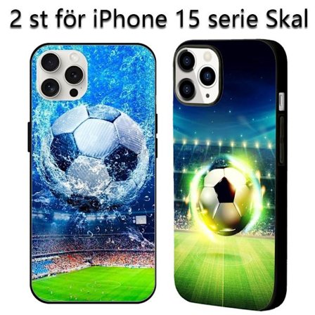 2 kpl Jalkapallo iPhone 15 Suojakuoret, Uusimmat iPhone 15 Kuoret Kukka iPhone 15 Plus Pro Maxille