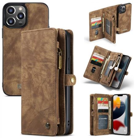 Caseme Multi-slot 2 I 1 Plånboksfodral Iphone 13 Pro Max Brun