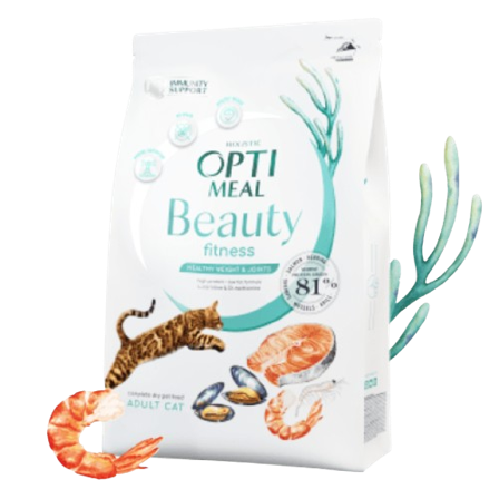 Optimeal - Beauty Fitness Healthy Weight No Grain Sterelized Cats Marine Super Food 1,5 kg - Katt - Kattefôr & kattemat - Tørrfôr for katt - ZOO.no