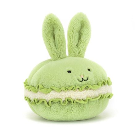 Jellycat Delicate Dessert Kanin Macaron Plysjleketøy, Søt Plysjleketøy, 12cm