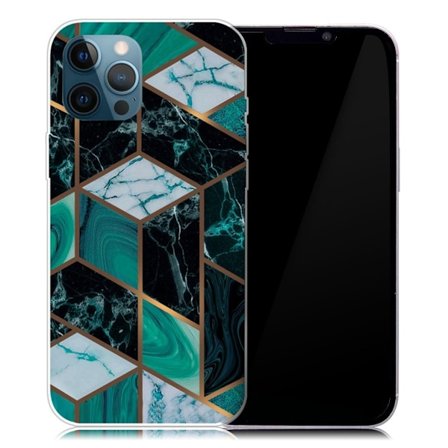 Marmormotiv iPhone 13 Pro skal - Smaragd Marmor