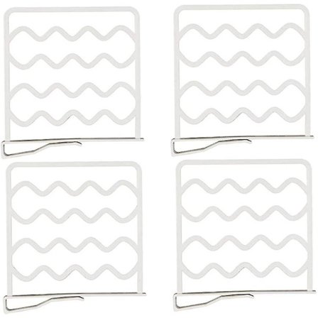 Hyldedeler Skab Organisationssystem Hvid 4-stk Multifunktionel