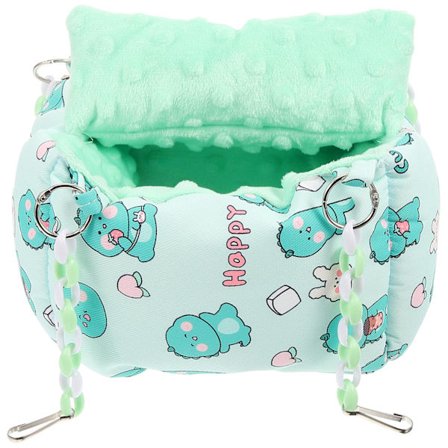 Marsun pesä, chinchillan nukkumassänky, hamsterin lämmin sänky, sokeriliitäjän pesä (19.00X19.00X14.00CM, vaaleanvihreä)