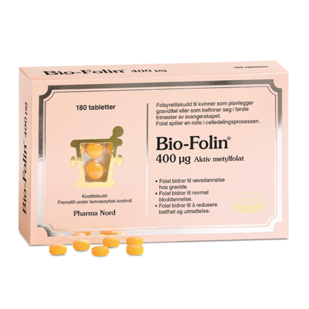 Pharma Nord Bio-Folin 400 μg tabletter, 180 stk.