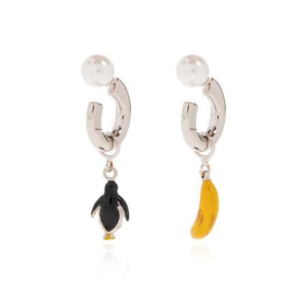 Marni, Earrings with charms Grijs, Dames, Maat:ONE Size