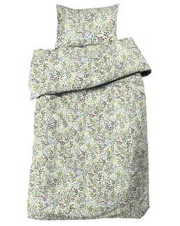 Sengetøj Hage 2-delt med trykt blomstermønster Hvid