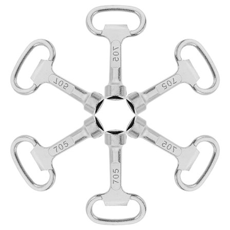 Trekant Søppelkasse Nøkkel 6 stk Metallnøkkel For Felles Søppelkasse Og Utendørs Skrell Søppelkasse Tilbehør For Skap Vannmålerboks Verktøykasse 