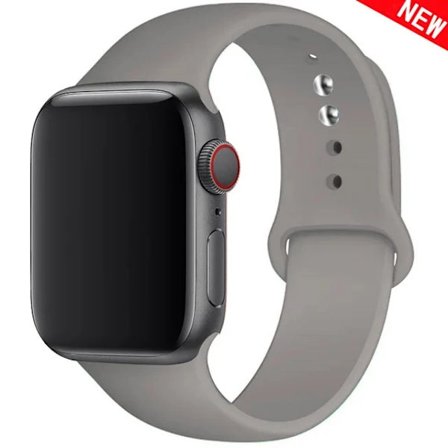 Silikonrem til Apple Watch Band 45mm 44mm 42mm 49mm 41mm 40mm 38mm correa armband iwatch Series 8 7 9 SE 4 3 5 Ultra 6 new-Clay