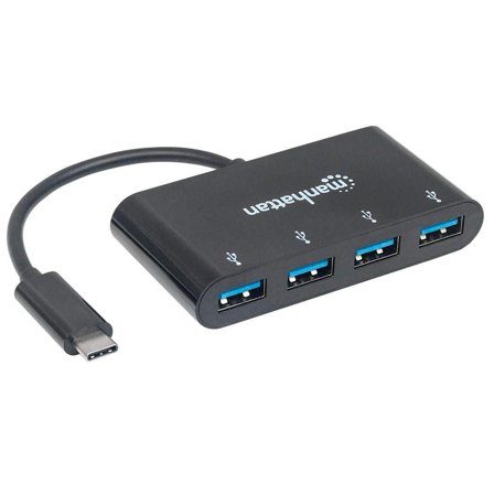 Manhattan SuperSpeed USB 3.1 Gen 1 C Hub, 4 A Ports, Bus Power