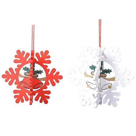 2 stk juletrepynt i tre, tre, julegaver til barn, juledekorasjon til hjemmet