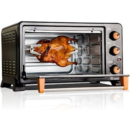 Roterende gaffel i rustfritt stål for grill/stek, kjøkken, ovn grilltilbehør kyllinggaffel essensielle verktøy for luftfrityrkoker