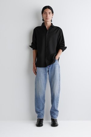 COS Koszula Z Wełny Merino in Czarny