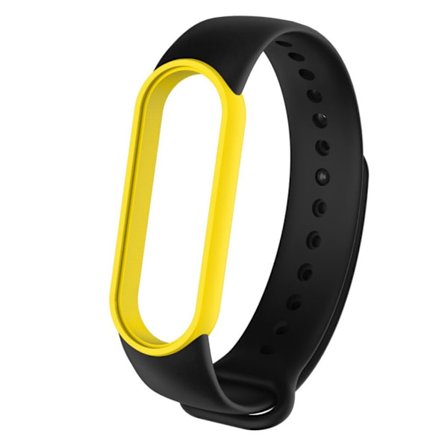 Xiaomi Mi Band 5 kaksivärinen kellonauha - Keltainen / Musta